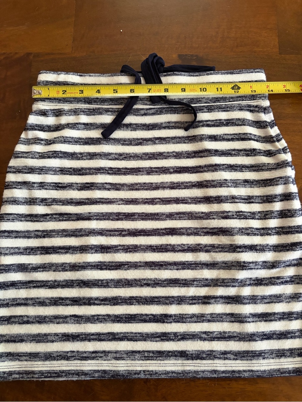 Market & Spruce Navy and White Striped Mini Skirt - Picture 6 of 7